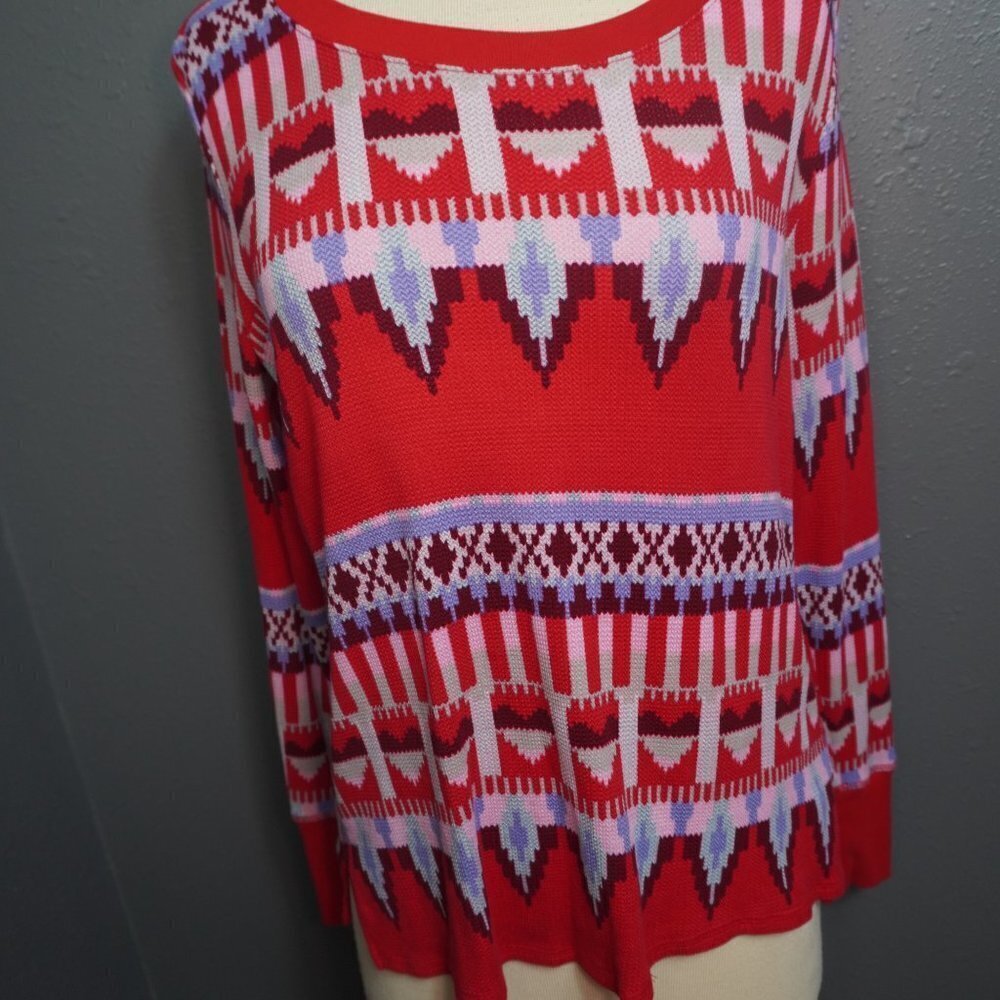 Victorias Secret Womens Fireside Thermal Red Fairisle Pajama Set Size Small - Picture 9 of 12